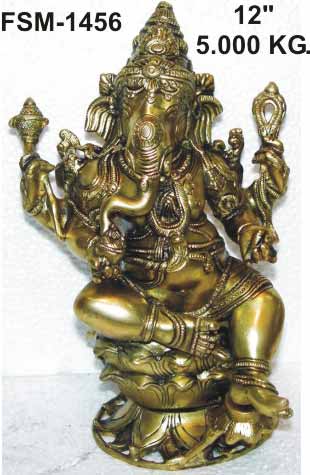 Brass Ganesha Statue- G-024