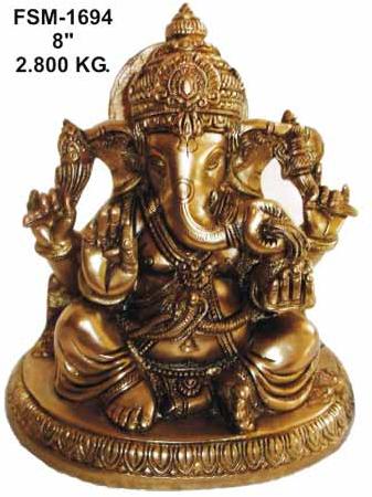 Brass Ganesha Statue G-08