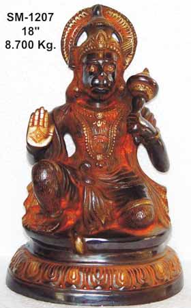 Brass Hanuman Statue- Bhs- 08