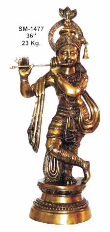 Brass Krishna Statues- Bk- 10