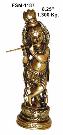 Brass Krishna Statues- Bk- 19