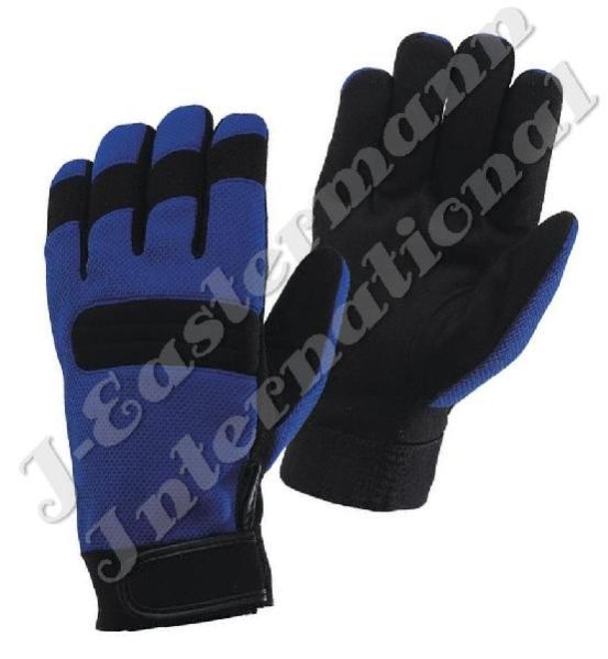 Blue General Purpose Synthetic Leather Mechanics Work Gloves JEI M706