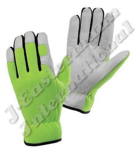 Goat Skin Mechanics Gloves High Visibility JEI M702.1