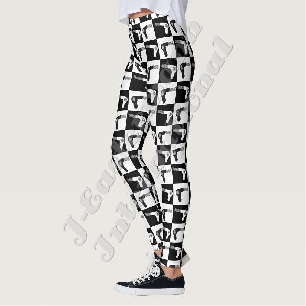 Ladies Hairdressers Special Full Sublimation Printed Leggings LP-63