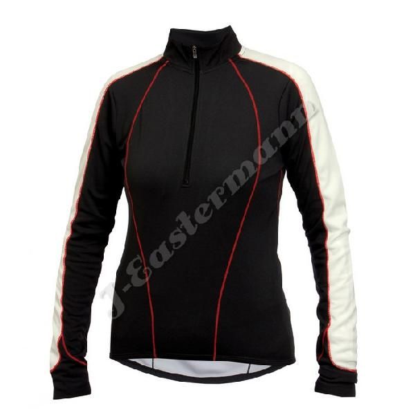Ladies Half Zipper Long Sleeve Cycling Jersey JEI-9753
