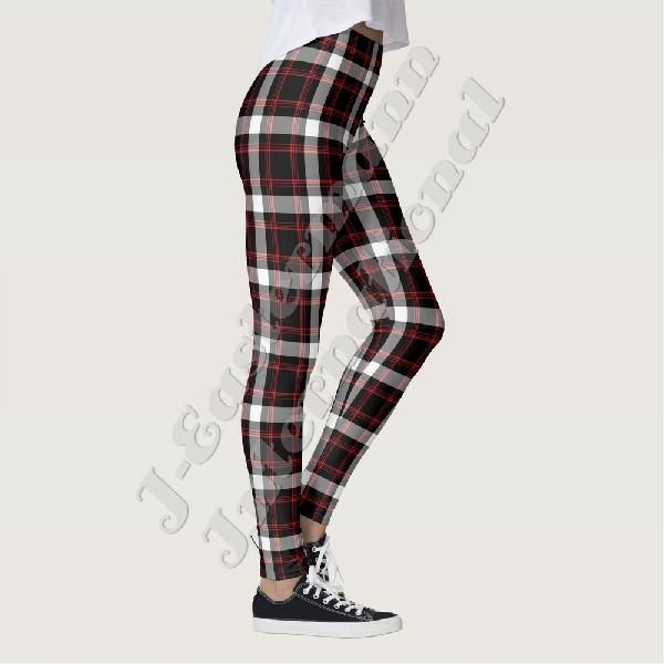 Ladies Tartan Design Full Sublimation Printed Leggings LP-49
