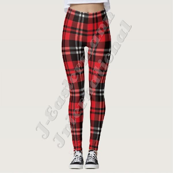 Ladies Tartan Full Sublimation Printed Leggings LP-56