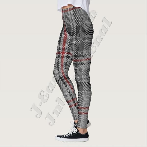 Ladies Tartan Print Full Sublimation Printed Leggings LP-53