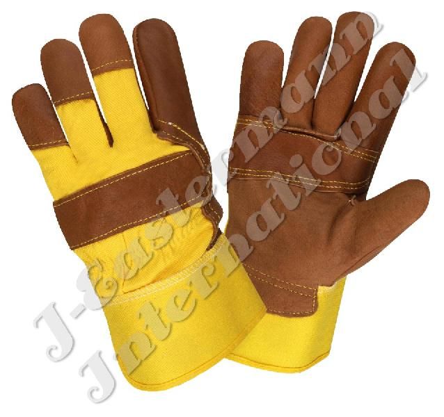 Leather Palm Patched Work Gloves JEI 1122NB