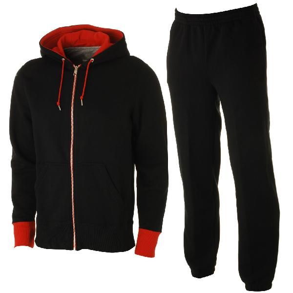 Mens Fleece Hooded Track Suits JEI-0573-NR
