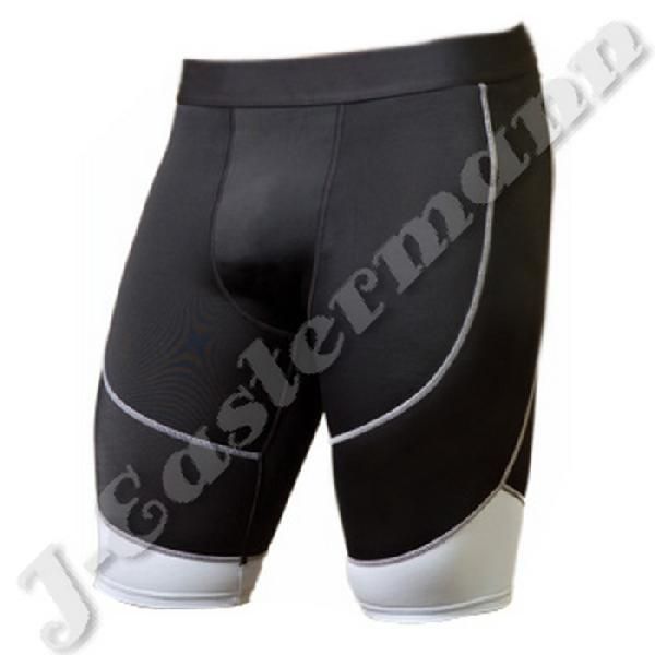 Mens Grey Panel Compression Short JEI-9103