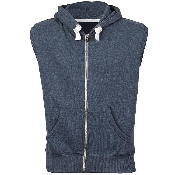 Mens Sleeveless Hooded Sweat Shirt JEI 0733-NVZ