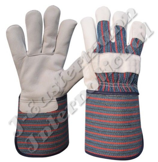 Premium Grain Leather Work Gloves Rubberized Cuff JEI 1115.01 NL