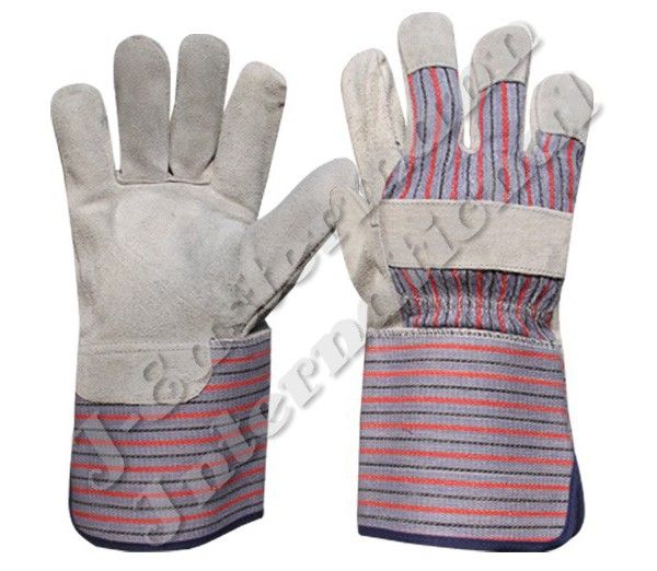 Premium Grain Leather Work Gloves Rubberized Cuff JEI 1115NL