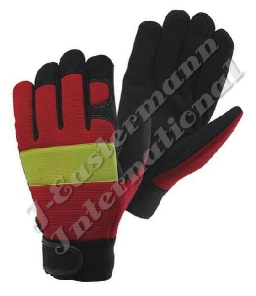 Synthetic Leather Mechanics Gloves High Visibility JEI M702
