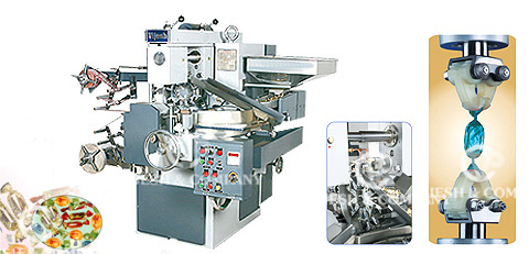 DOUBLE SIDE TWIST CANDY WRAPPING MACHINE