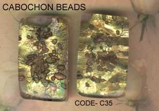 Glass Chabochons - (c- 35)