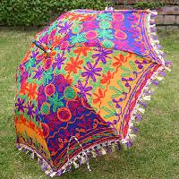 embroidered beach umbrellas