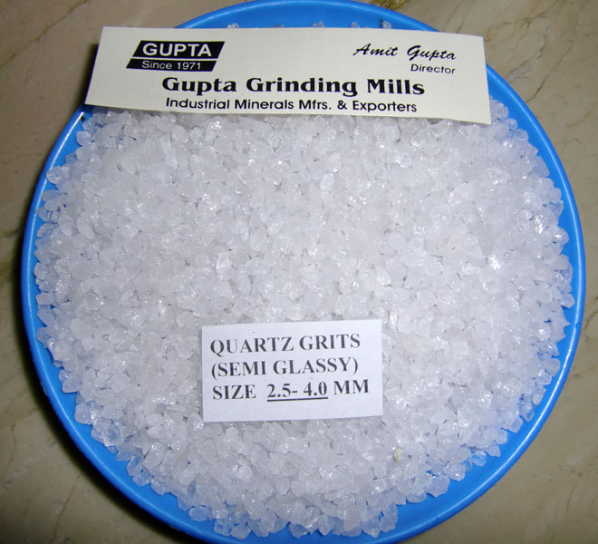 QUARTZ GRITS FROM INDIA
