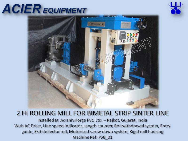 2 Hi Rolling Mill For Bimetal Strip Sinter Line