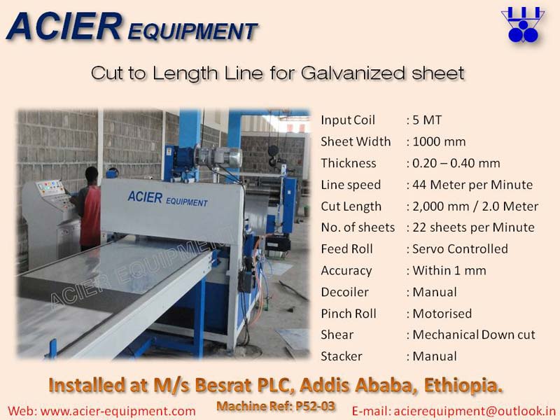 Coil to Sheet Cutting cut to length line machine