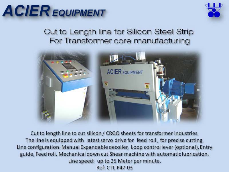 Cut To Length Line Machine For Silicon Steel Strips