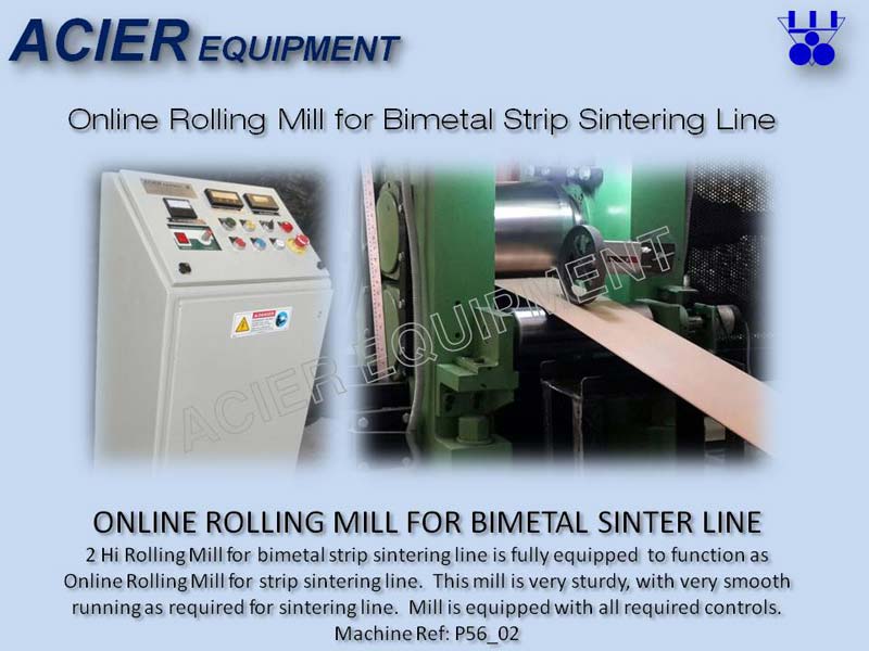 Online Rolling Mill For Bimetal Strip Sintering Line