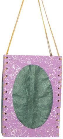 Lavender Vine Oval Cutout Paper Lantern