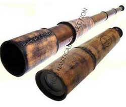 32 Leather Sheathed Hand Held Telescope