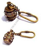 Brass Ship lantern Keychain