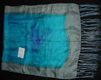 Hand Printed Silk Stole (bi-14)