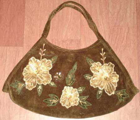Ladies Cotton Velvet Handbags 04