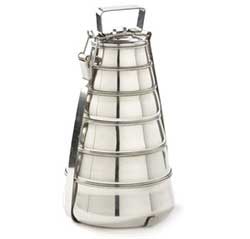 Stainless Steel Pyramid Style Tiffin Lunch Boxes