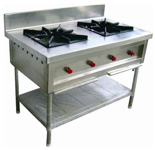 High Pressure Stainless Steel Two Burner Gas Range, Feature : Easy To Clean, High Eficiency Cooking