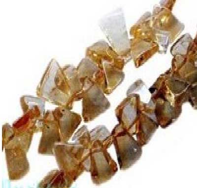 Triangle Citrine (Topaz) Beads