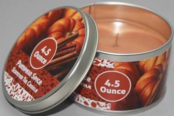 4.5oz Tin Candle With Plain Lid