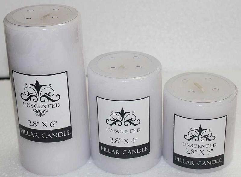 Plain Wax Smooth Finish Pillar Candle, Feature : Attractive Pattern, Fine Finished