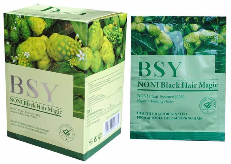 1 Box 20 pack BSY Noni Black Hair Magic Color Dye  Ubuy India