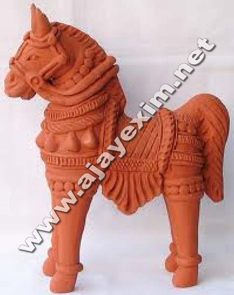 Hand made Clay Antique Horse Model, Feature : Eco Friendly