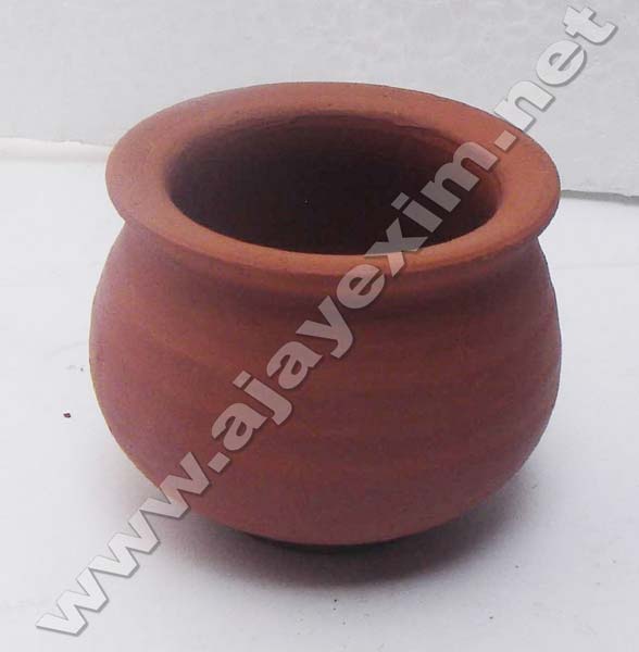 Clay Kulfi Pot, Color : Red
