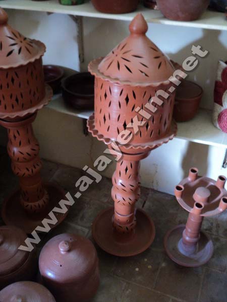 Clay Lamp Shade with Stand