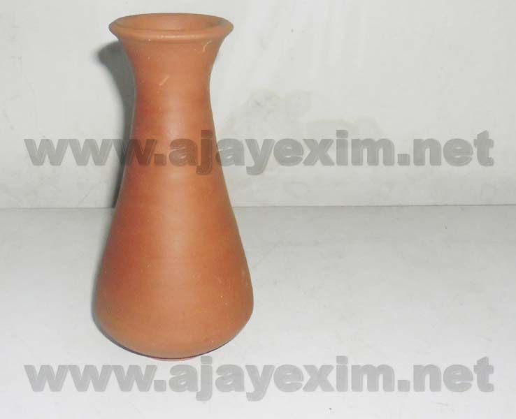 Hand made Clay Mini Flower Vase, Color : Red