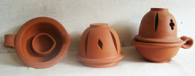 Clay Pooja Dhoop Stands
