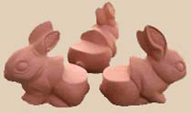 Clay Rabbit Flower Pot Feet