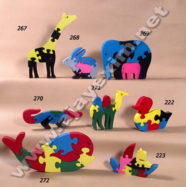Colored Wooden Puzzle, Style : Moving