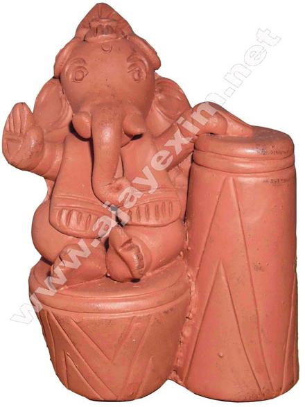 Hand made Two Tabala Ganesh Statue, Feature : Eco Friendly