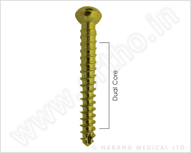 Locking Screws - 4.8mm Cancellous Locking Screw (Dual Core) for Perfect Tibial Nails