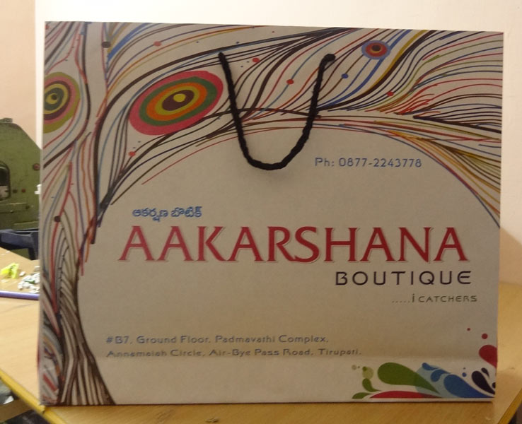 Creative Designer Paper Bags for Srishtis Boutique Tiruppur  Roopac
