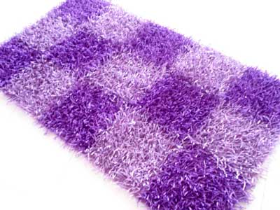 Polyester Shaggy Purple Rug