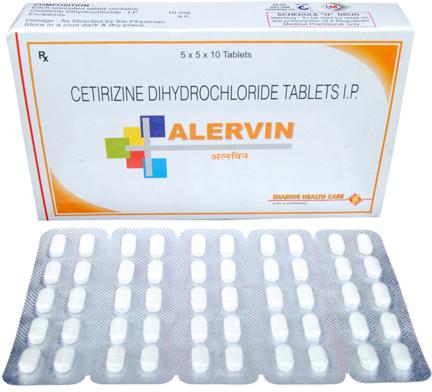 Alervin Tablets, Purity : 100%